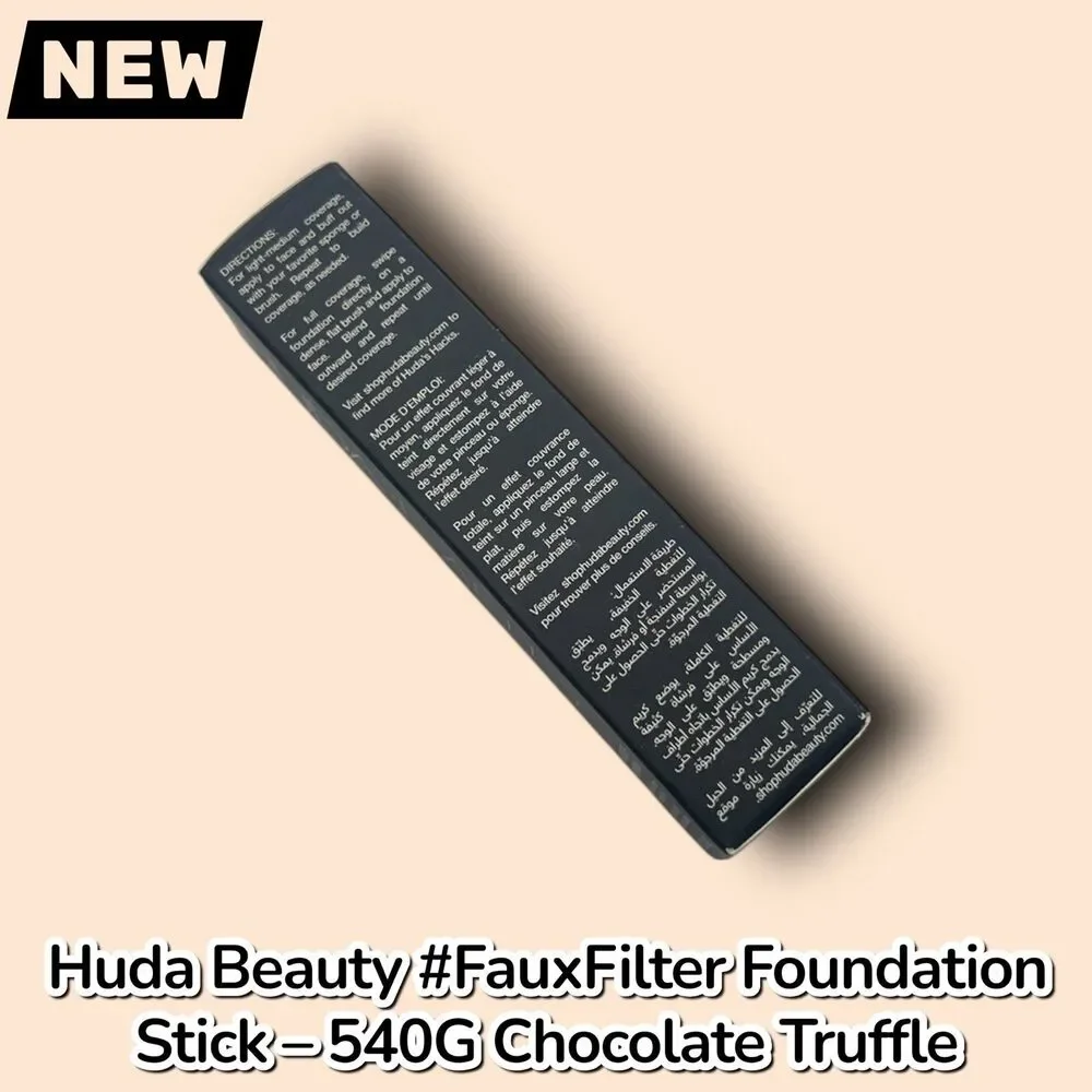New Huda Beauty #FauxFilter Skin Finish Buildable Coverage Foundation Stick – 54